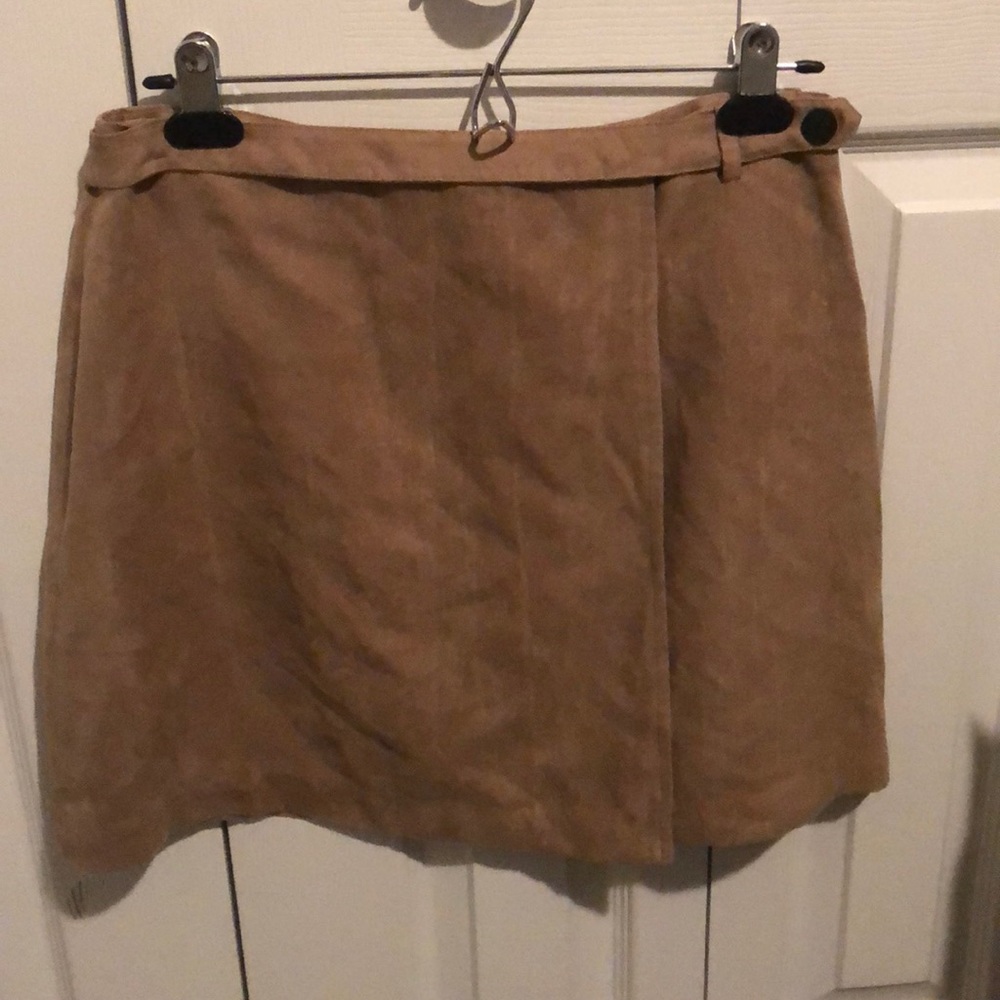 Bcbg faux suede skirt
